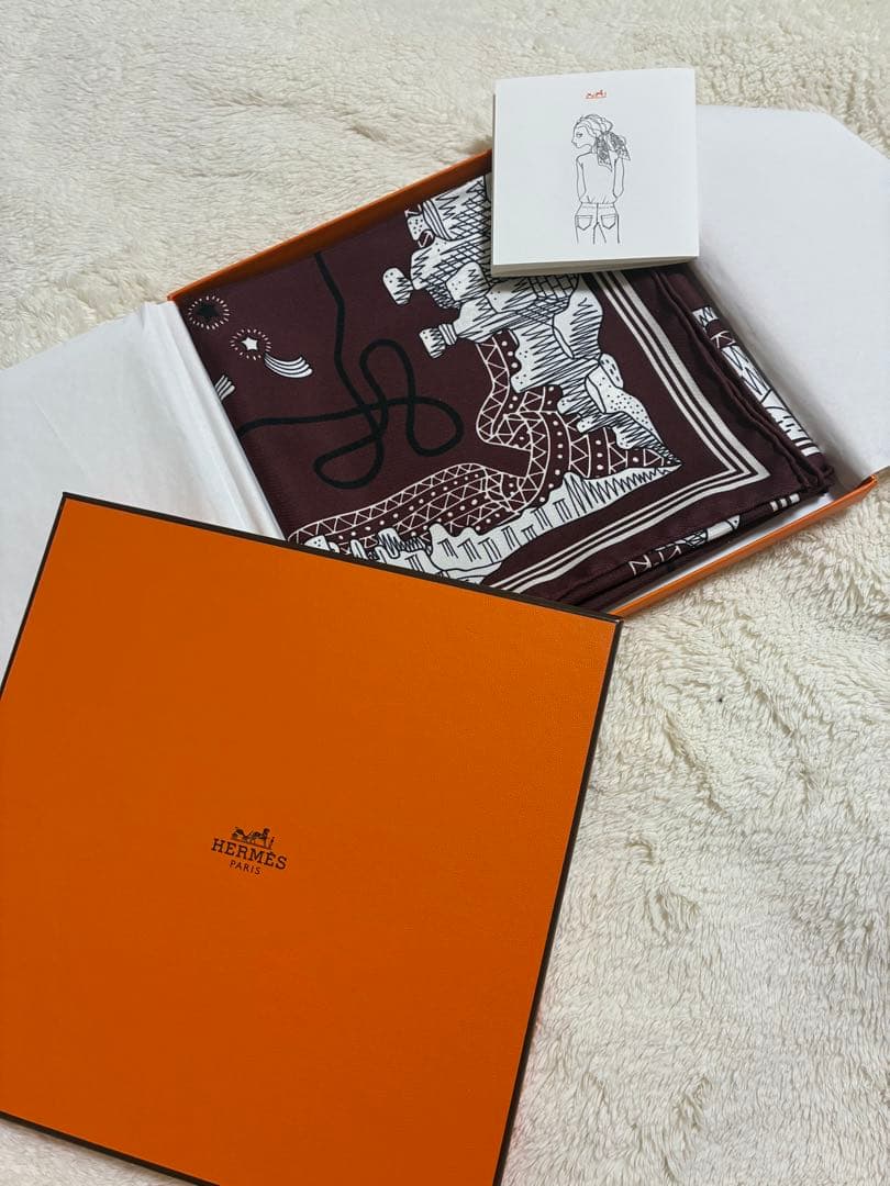 新品　限定品 エルメス カレ ななつ星　HERMES スカーフ バンダナ