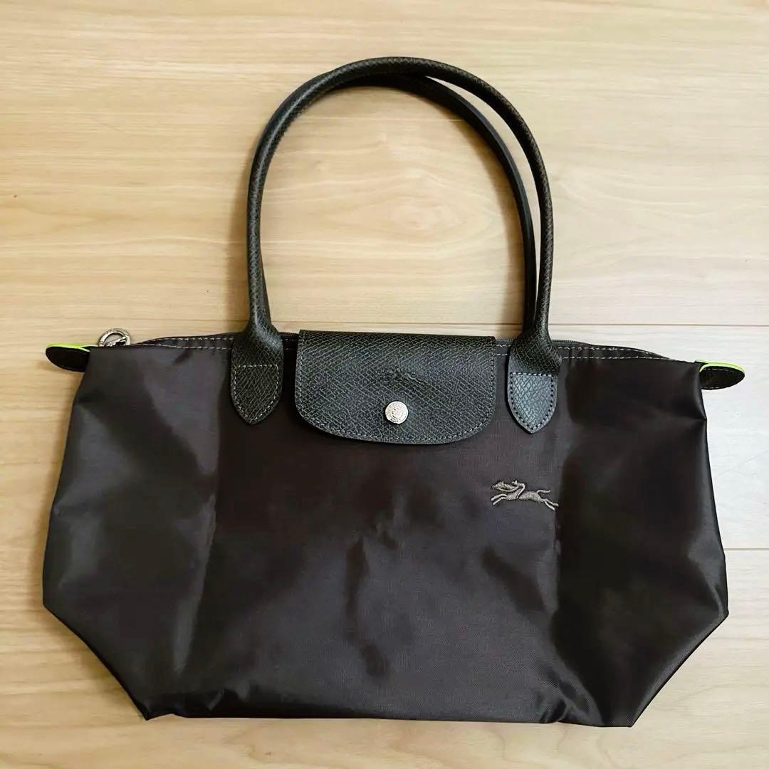 LONGCHAMP ル プリアージュ®グリーン ショルダーバッグ Mサイズ テラ