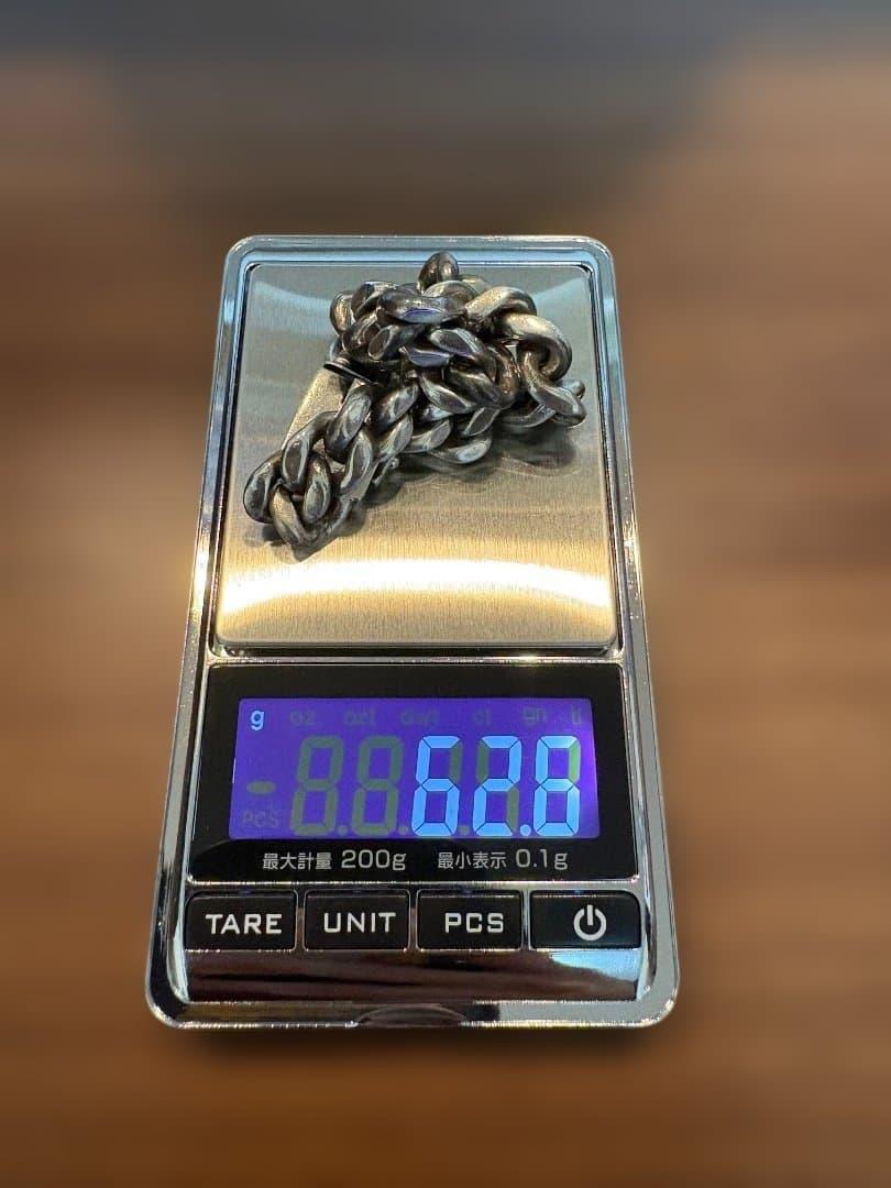 シルバー ツイストチェーン ブレスレット 約20cm