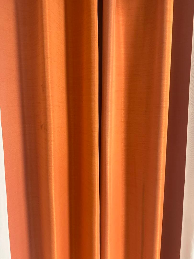 シビラ　オレンジカーテン サンゲツ　レースカーテン　2セット