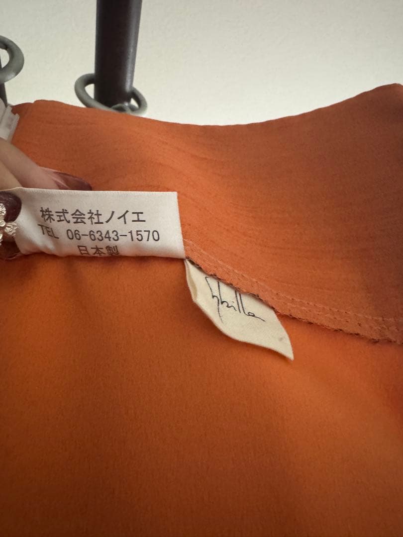 シビラ　オレンジカーテン サンゲツ　レースカーテン　2セット