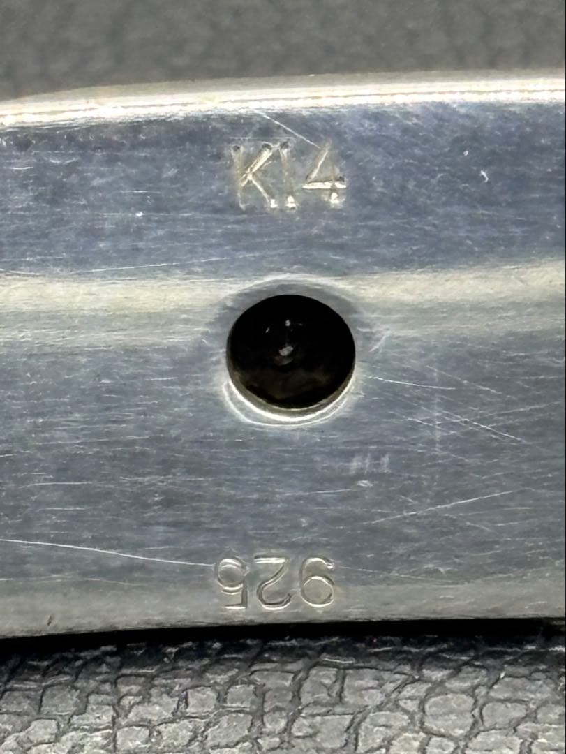 ハワイアンジュエリー クローチェ　ブレスレット　k14シルバー刻印カフバングル