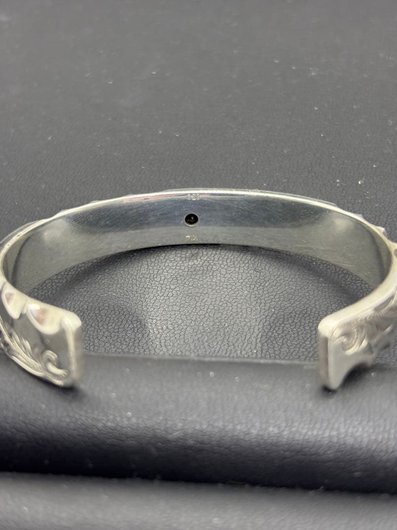 ハワイアンジュエリー クローチェ　ブレスレット　k14シルバー刻印カフバングル