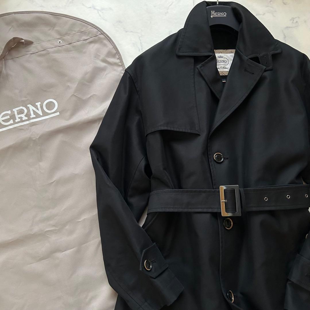 ヘルノ レインコレクション コート ベルト 近年モデル ブラック イタリア製