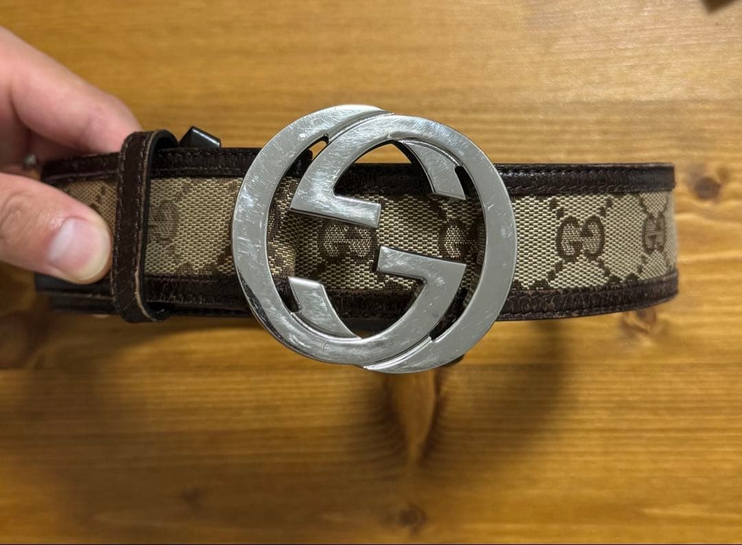 GUCCI GGキャンバス ベルト