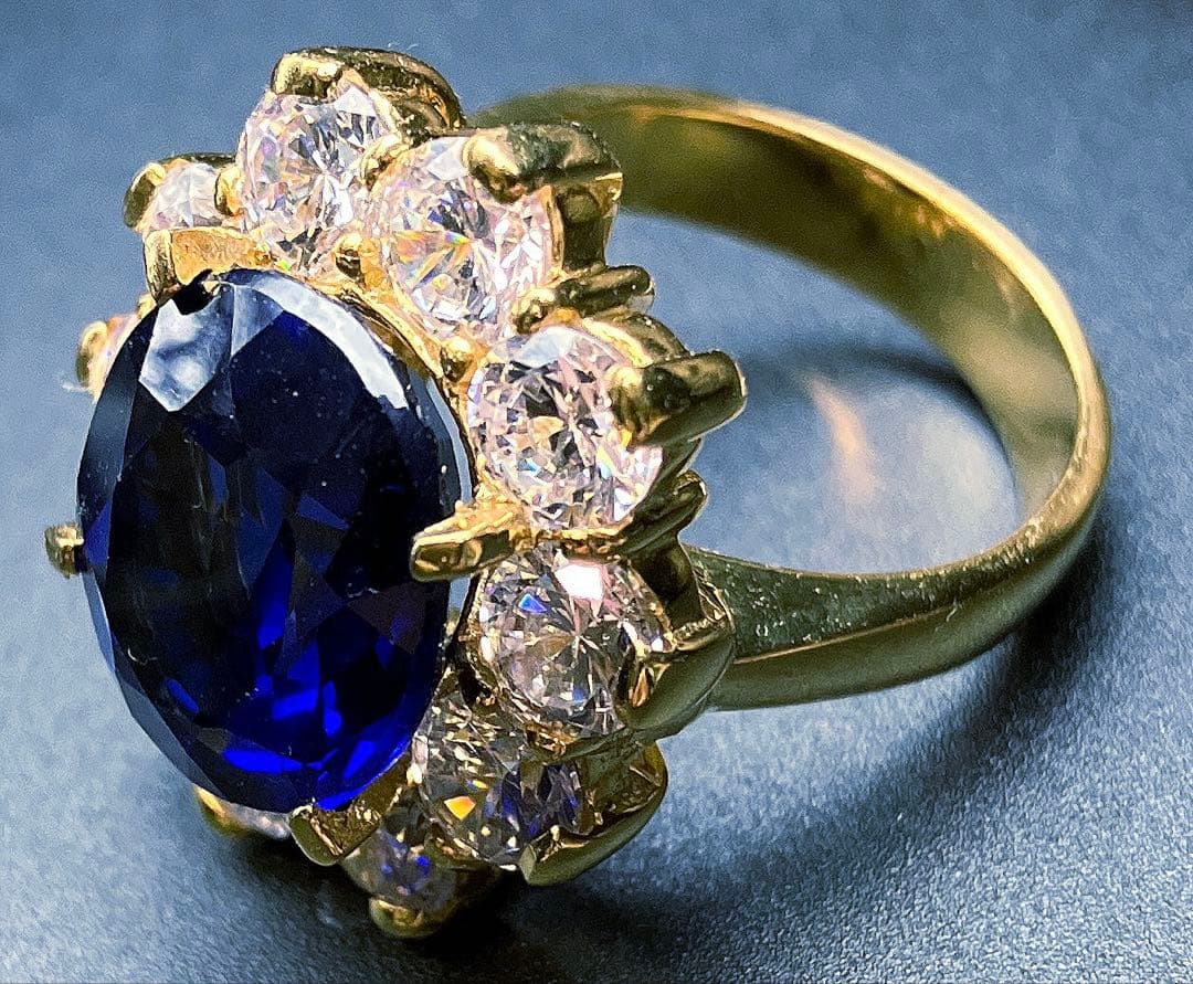 えりこスリランカ産ロイヤルブルーサファイア9.10ct SV925 指輪