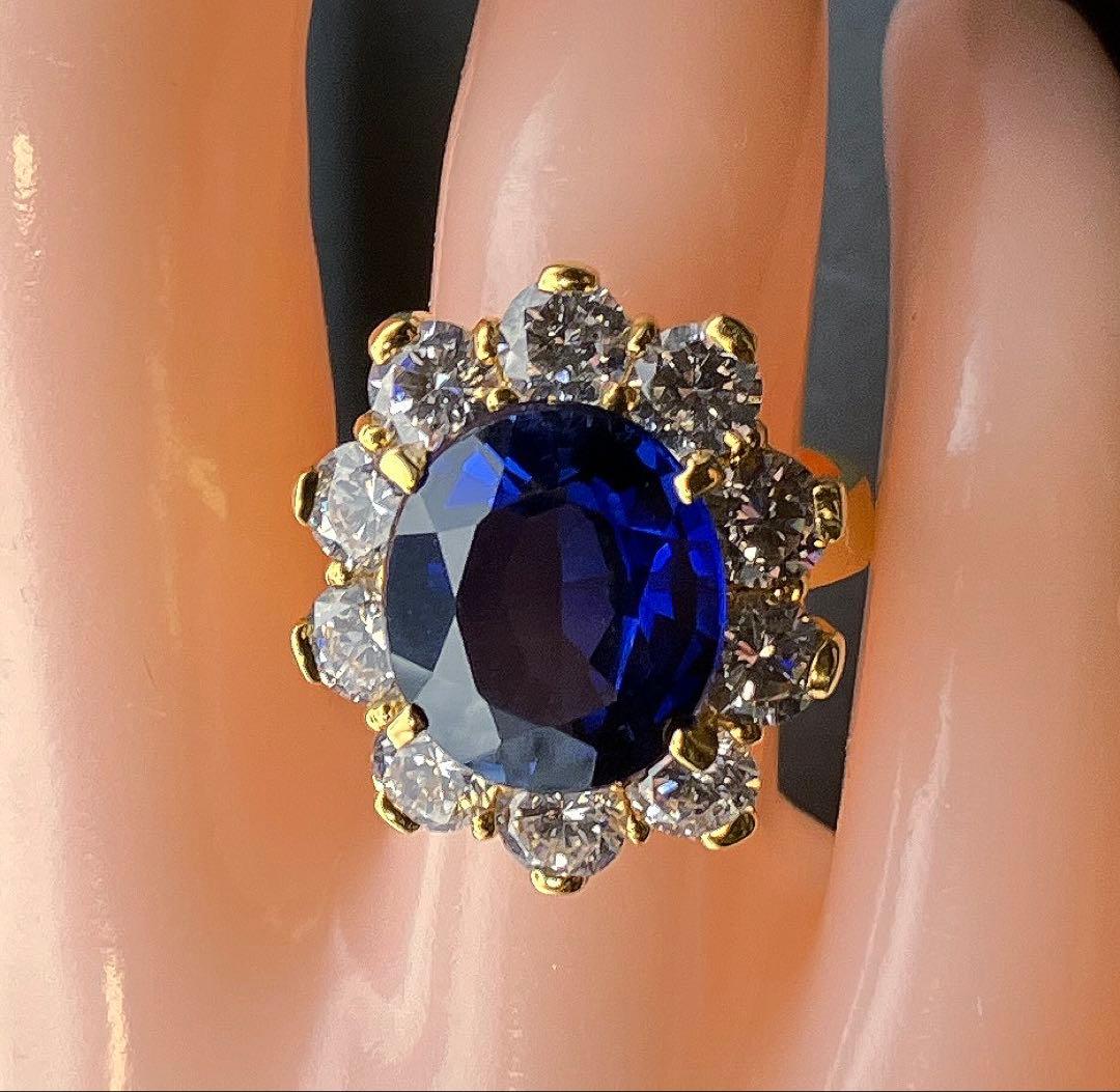 えりこスリランカ産ロイヤルブルーサファイア9.10ct SV925 指輪