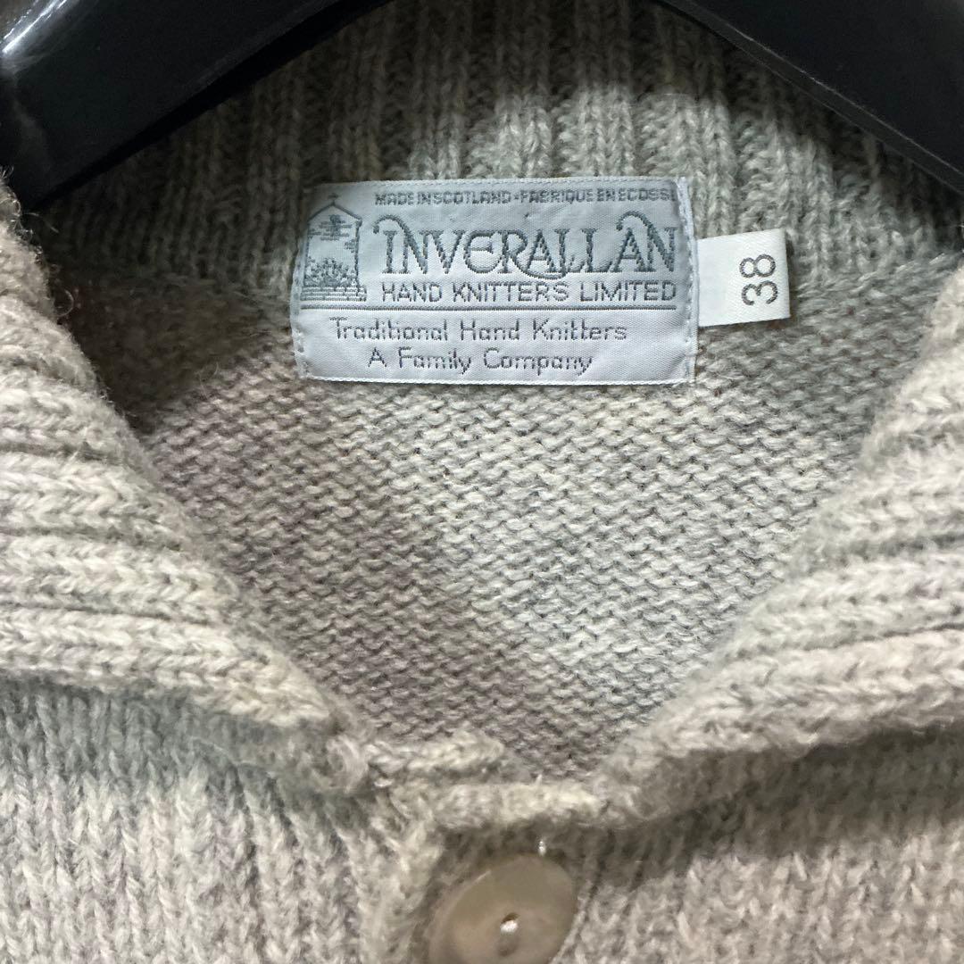 INVERALLAN ニットカーディガン　グレー　サイズ38