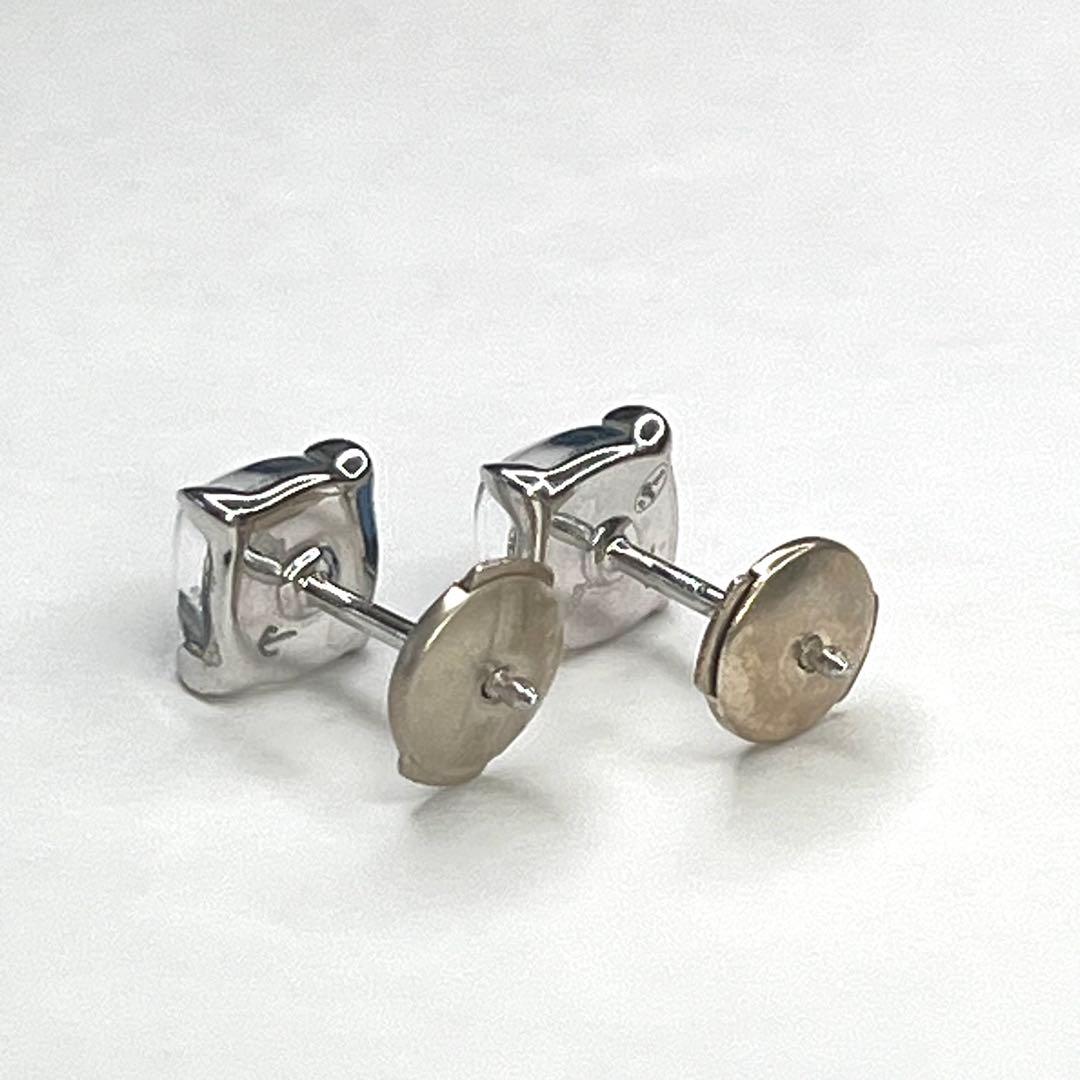 箱付美品　バカラ　ミニメディチピアス　アクアミラー　ブルー