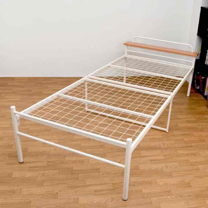 棚付きパイプベッド　IVWH