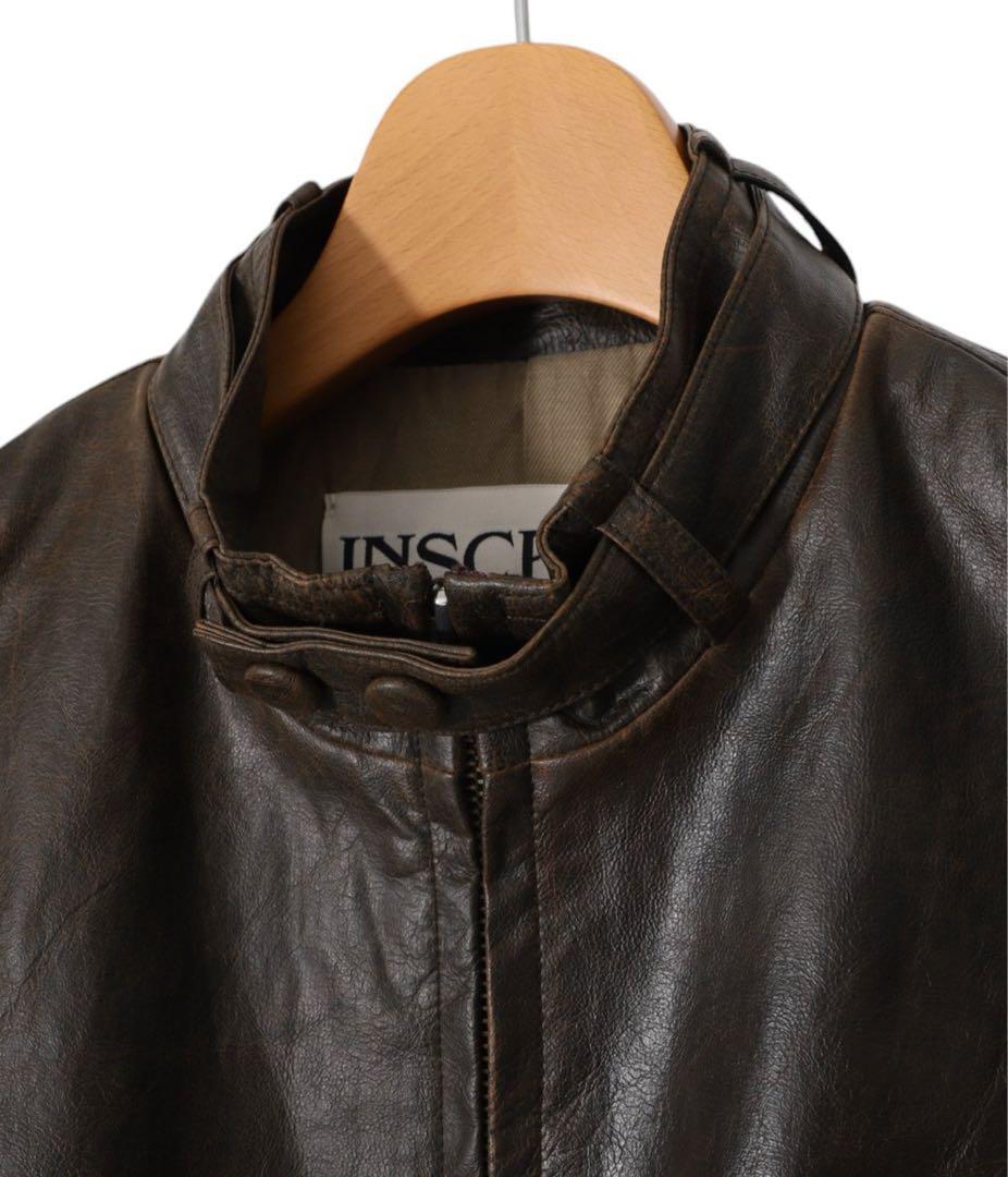 曇り空さま専用アンスクリア ダークブラウン フェイクレザージャケット