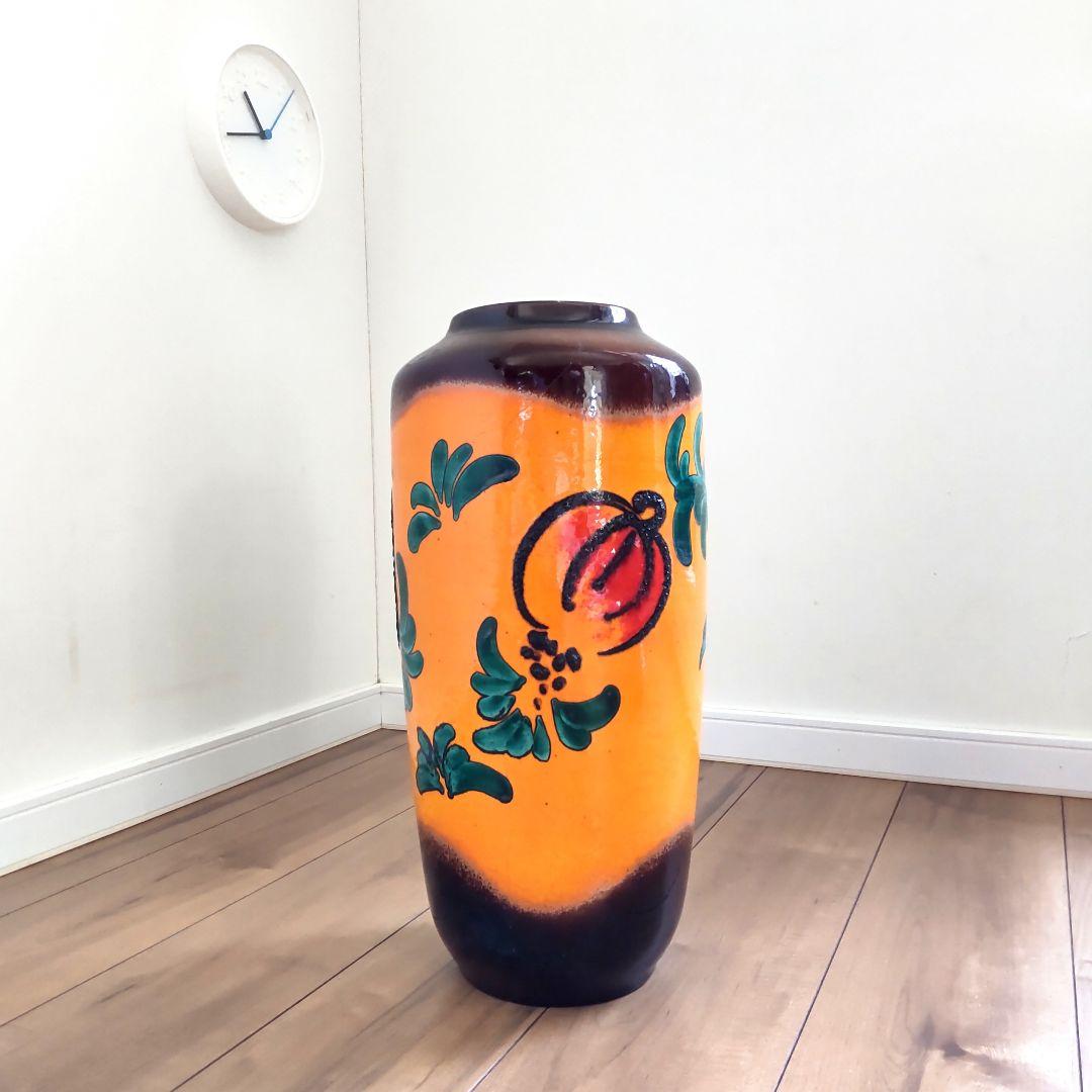 大型花器　西ドイツ製　ファットラバ　W.GERMANY　フラワーベース　訳あり