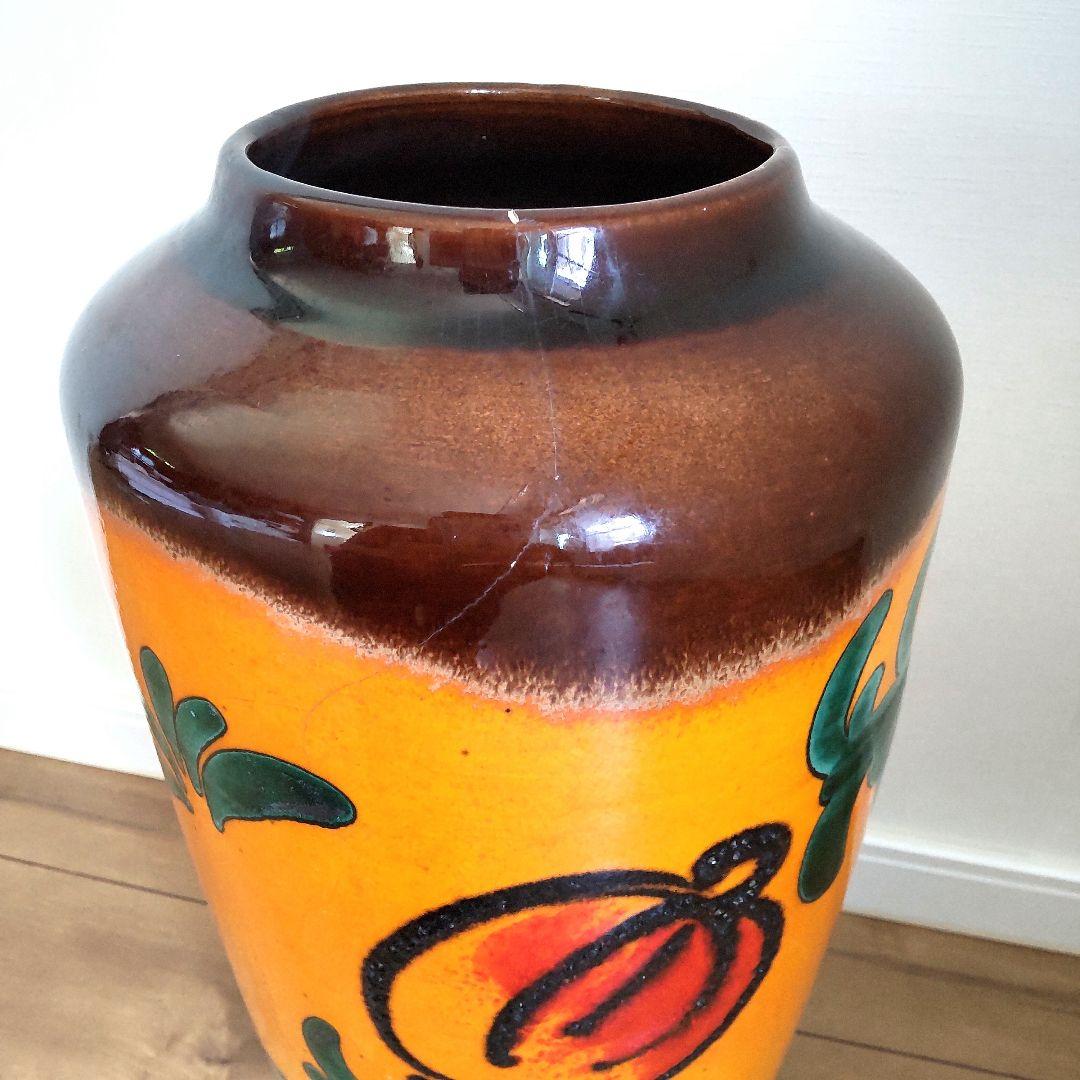 大型花器　西ドイツ製　ファットラバ　W.GERMANY　フラワーベース　訳あり