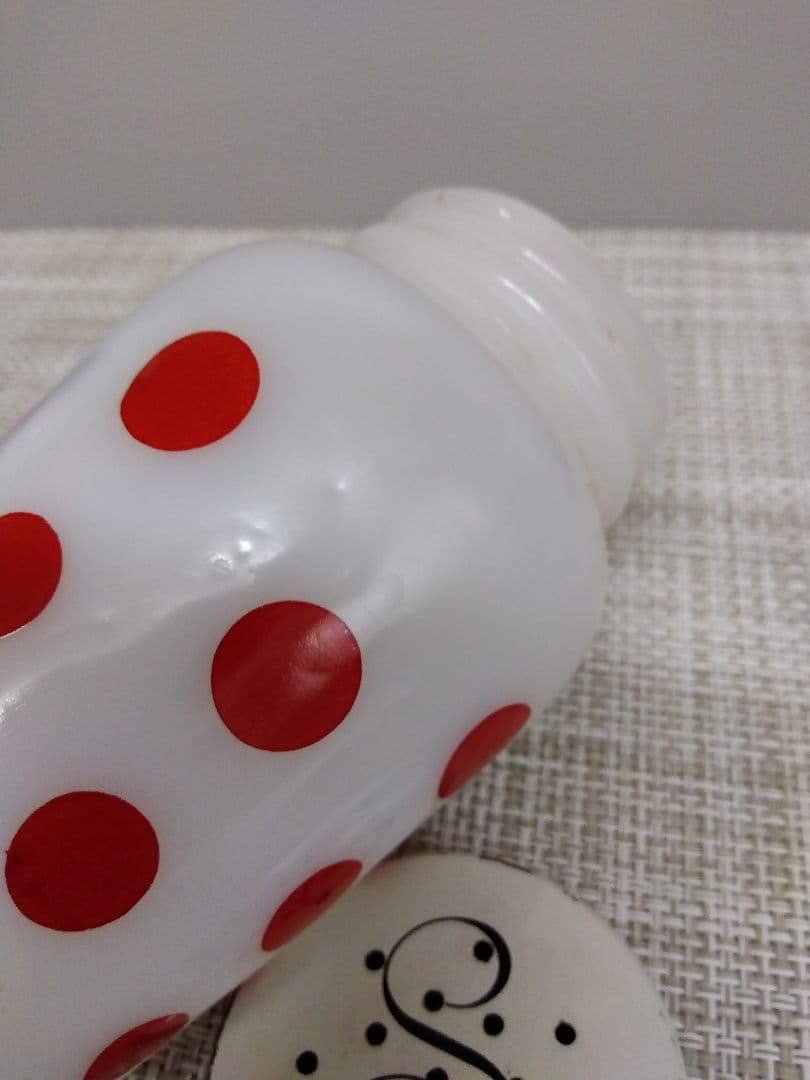 最終価格！ファイヤーキング ポルカドット 赤 ソルト＆ペッパーセット USA