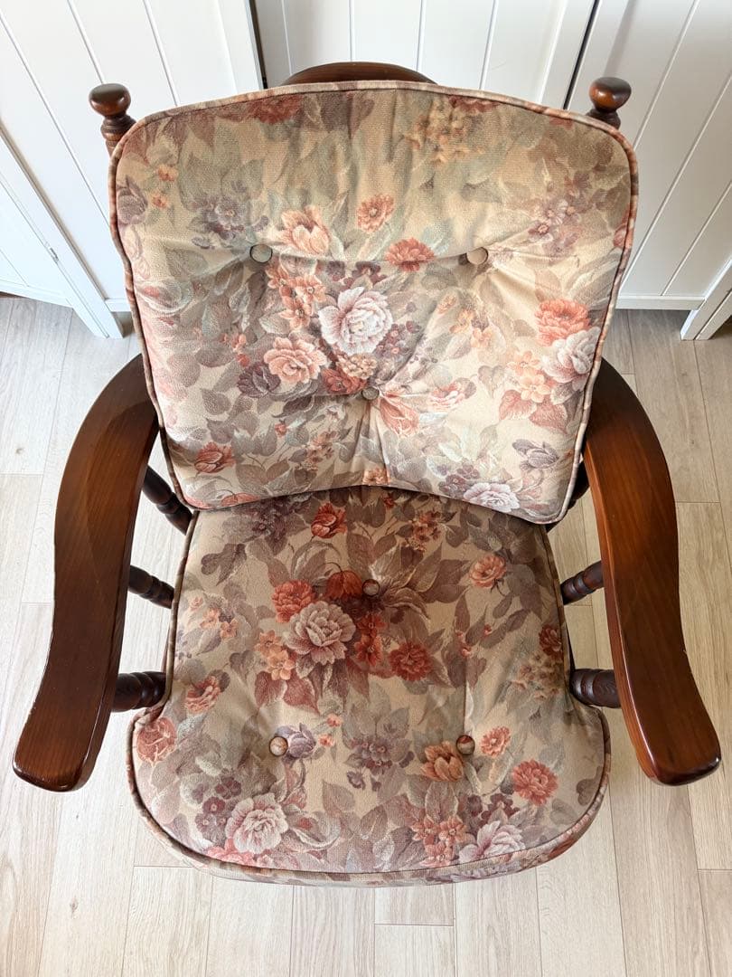 ③飛騨産業 キツツキ フロンティア アーム付きソファチェア カントリー 木製