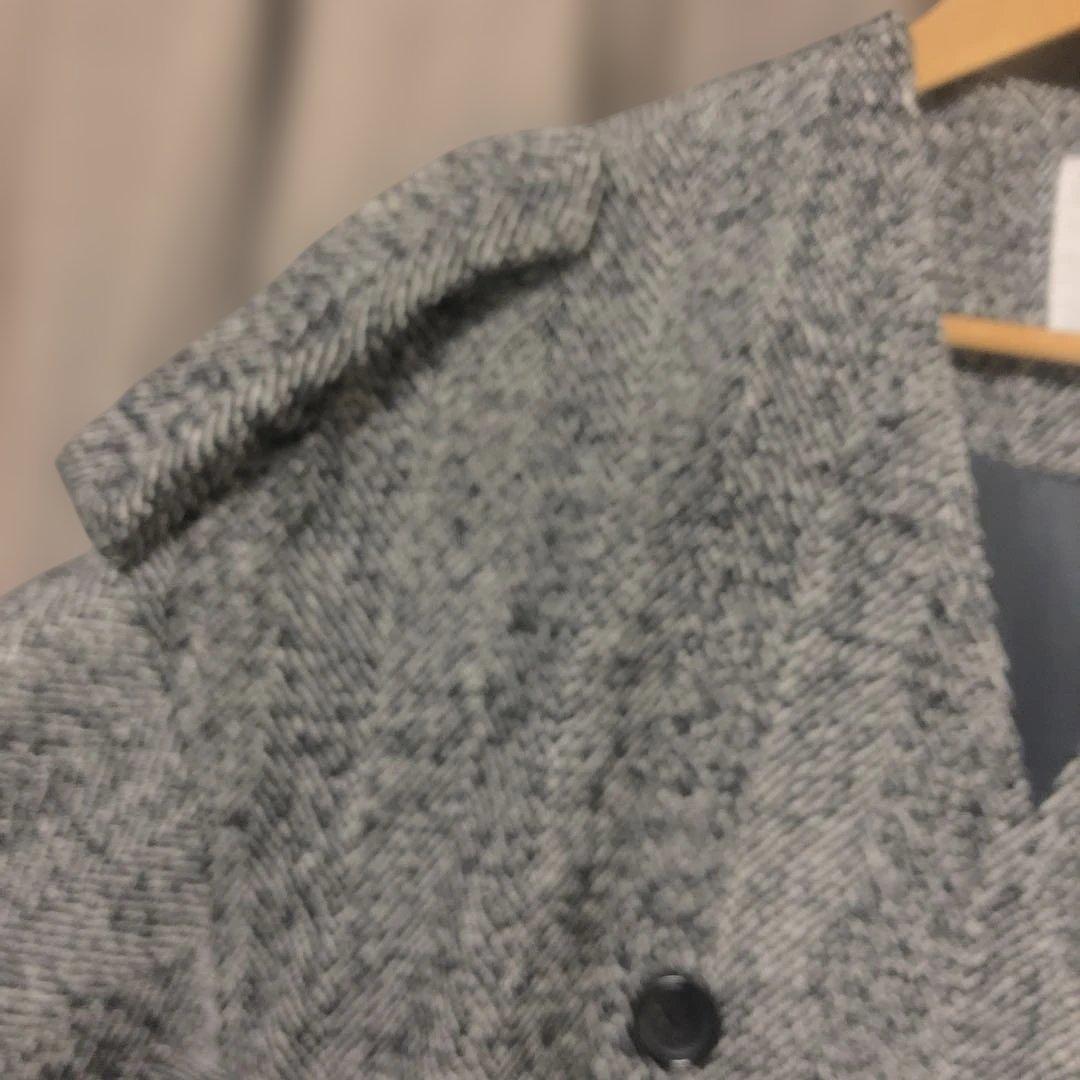 本日のみ大幅値下げ　雑誌掲載ebure人気完売ヘリンボーンAラインウールコート