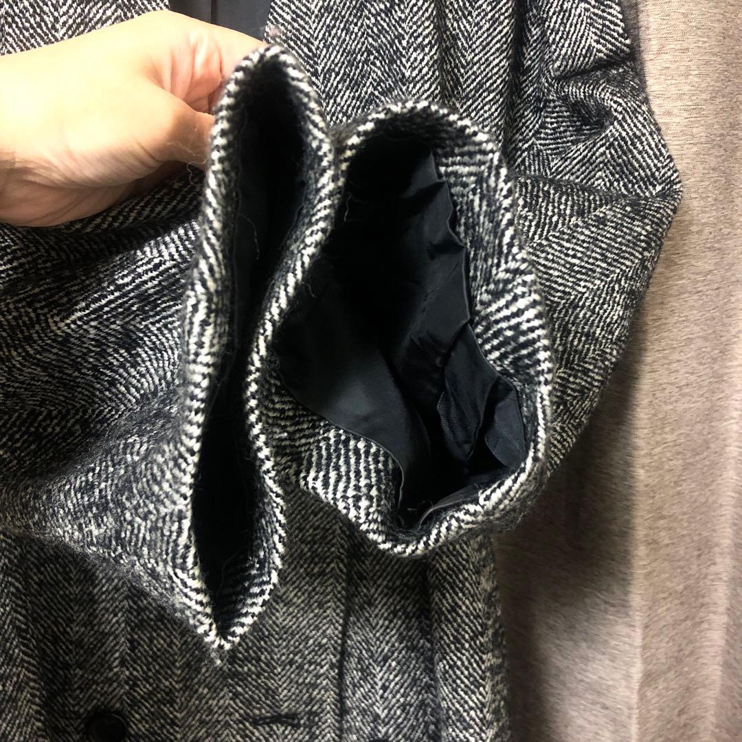 本日のみ大幅値下げ　雑誌掲載ebure人気完売ヘリンボーンAラインウールコート