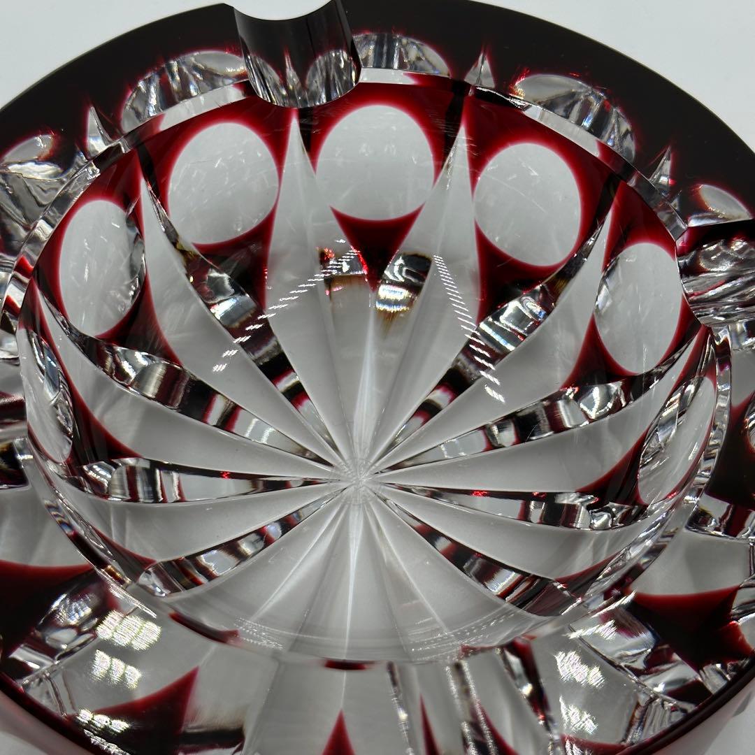 サンルイ クリスタルアッシュトレイ 灰皿 箱付き 煙草 喫煙 トレー 受け皿