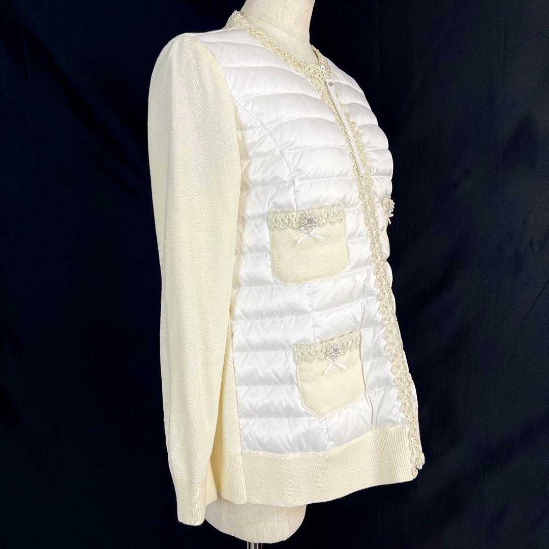 『未使用品』Super Beauty ハイブリッド　ダウンジャケット　ビジュー