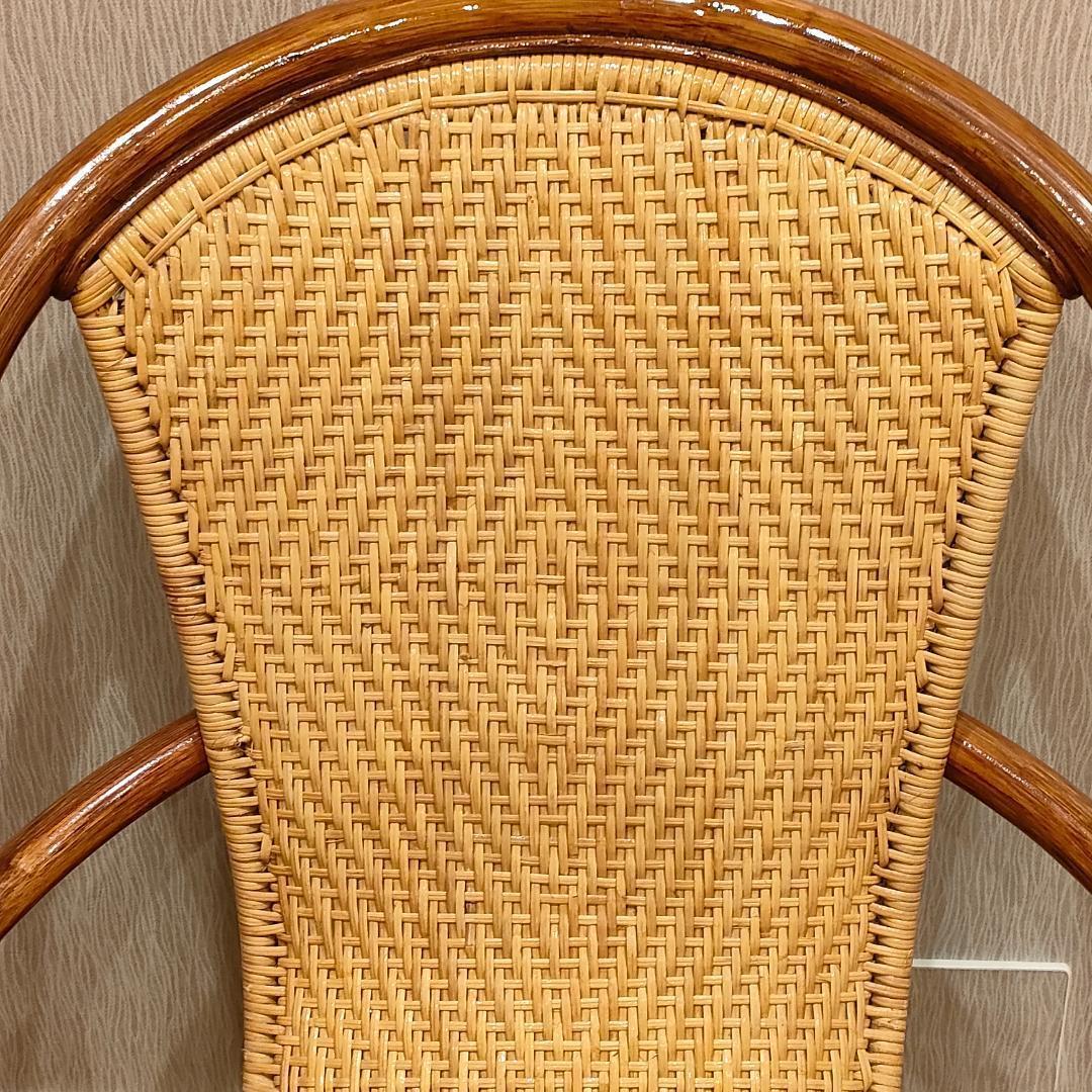 ★ラタン　回転　椅子　チェア　ヴィンテージ
