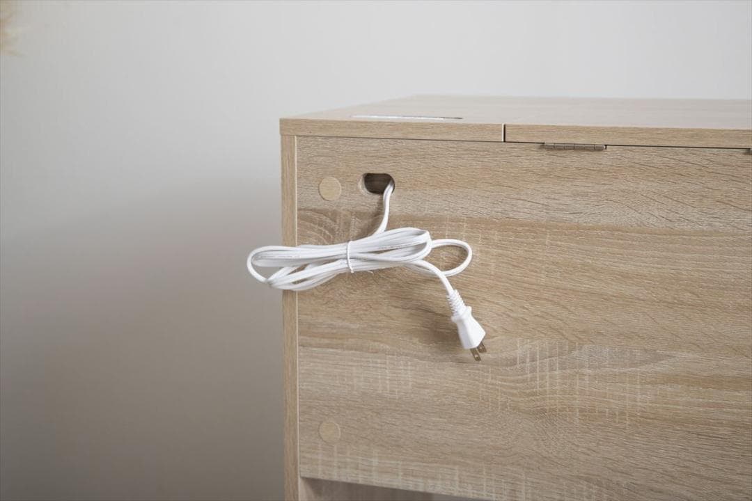 IN DR QE　ドレッサーテーブル　スツール付　ナチュラル　幅50cm