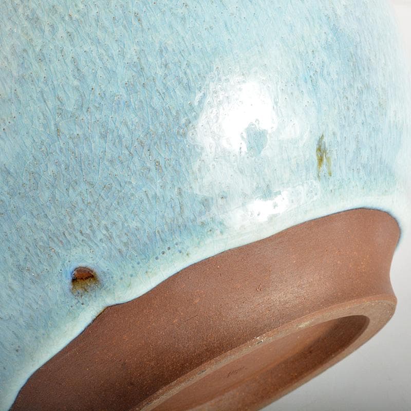 京焼　清水焼　八木一艸作　均窯　花壺　共箱　C　6283C