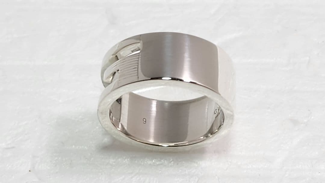 ■美品 GUCCI シルバーリング グッチ 指輪　Silver 925 9号弱