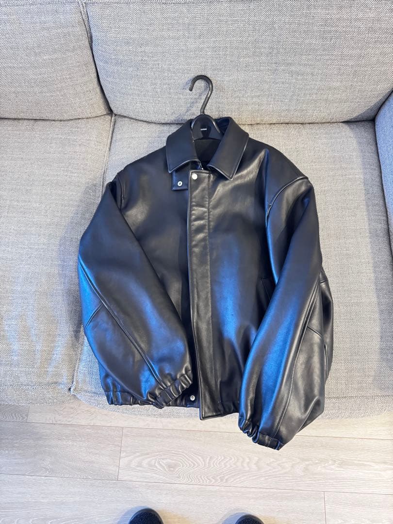 ジャケット・アウター ssstein sheep lether zip short jacket