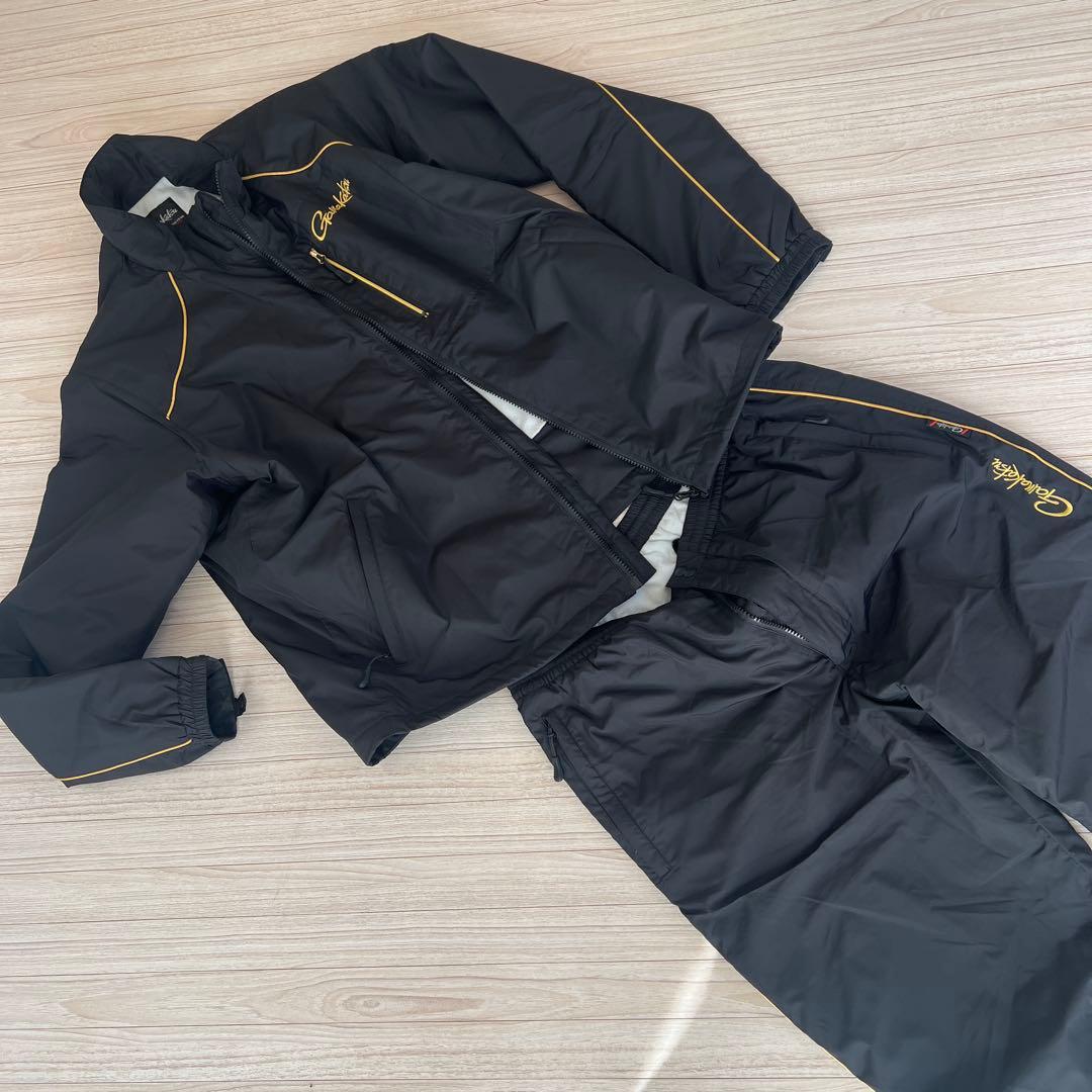 ガマカツ フィッシングスーツ ブラック LL