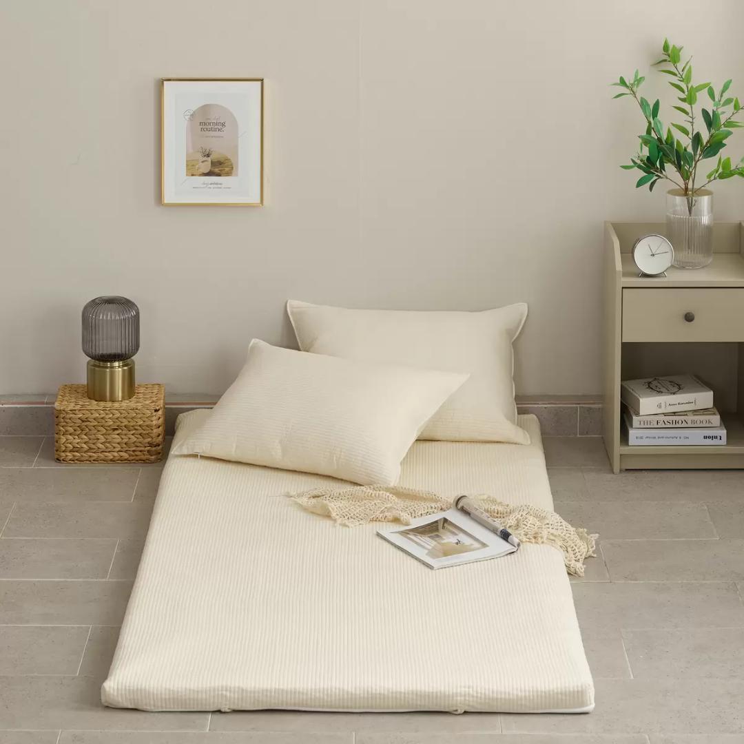 ROOMINE コットンメモリーフォームトッパー ナチュラルコットン 敷布団 ③