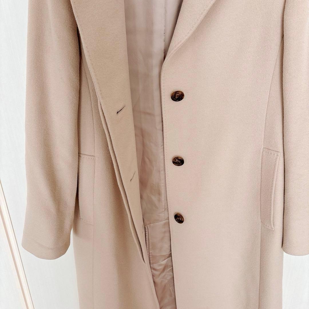 23区 ウールアンゴラビーバー スタンドコート ベージュ系 40 ロングコート