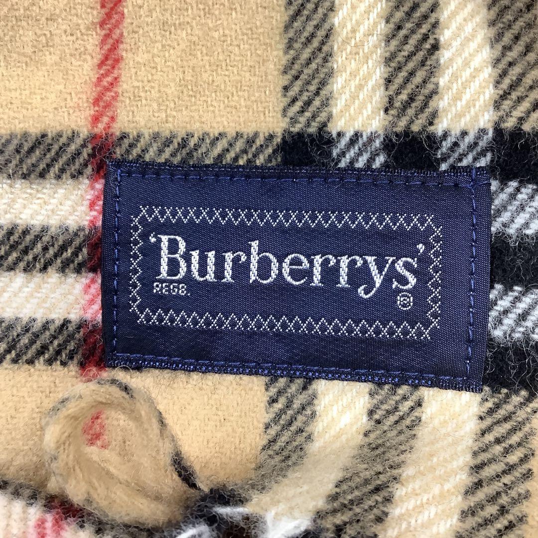 訳あり バーバリー Burberrys ウール100% 膝掛け 未使用品