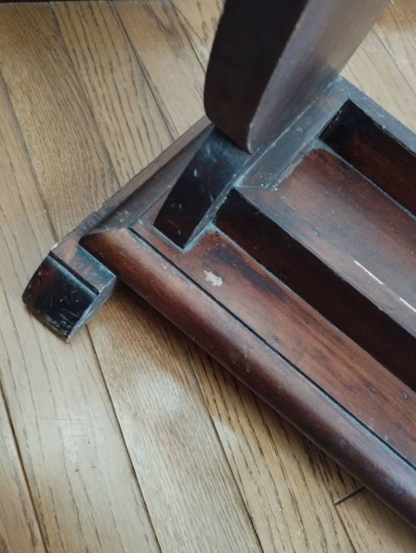 アンティーク調 虫食い加工 傘立て マホガニー無垢板