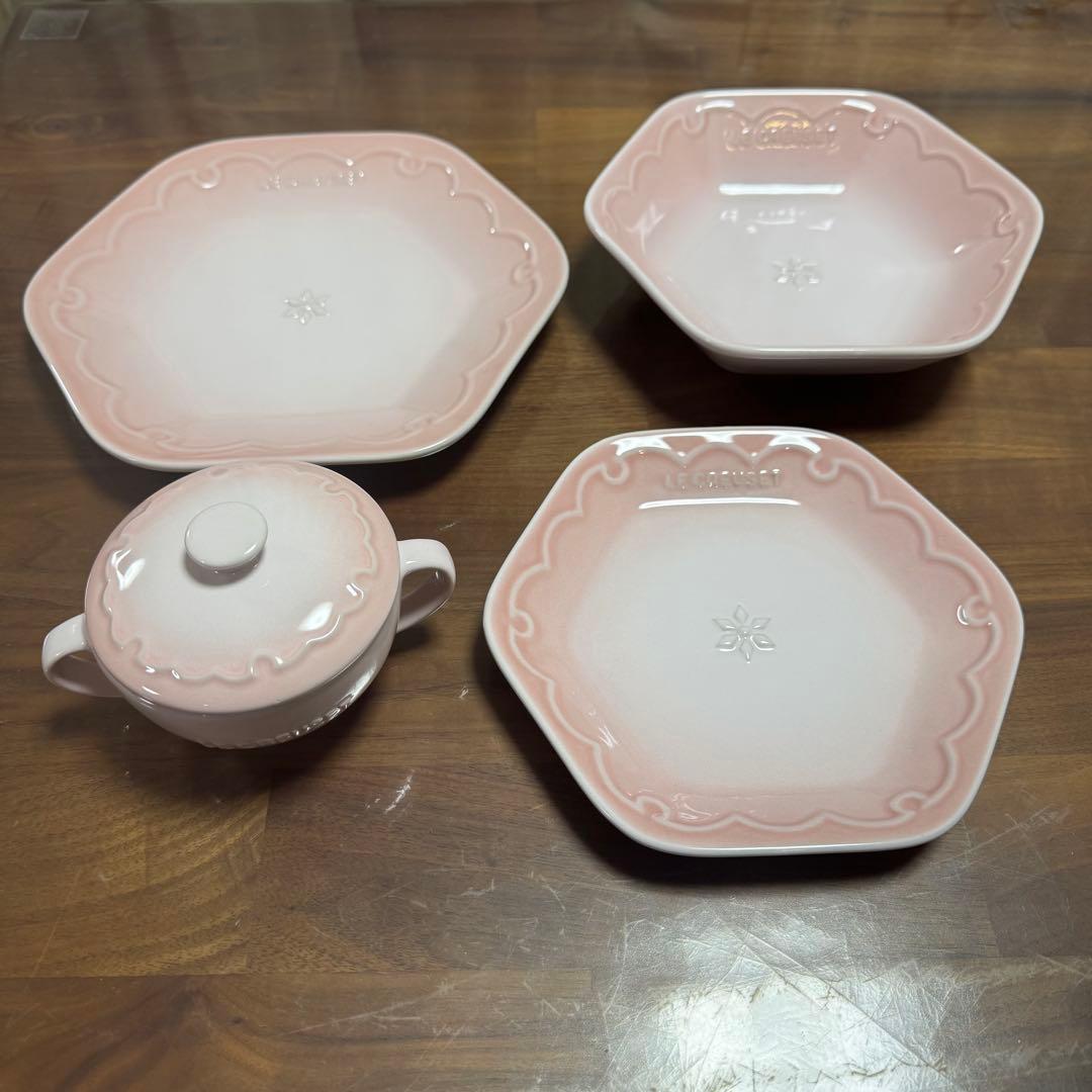 ル・クルーゼ　スノーリング　シェルピンク　4点セット