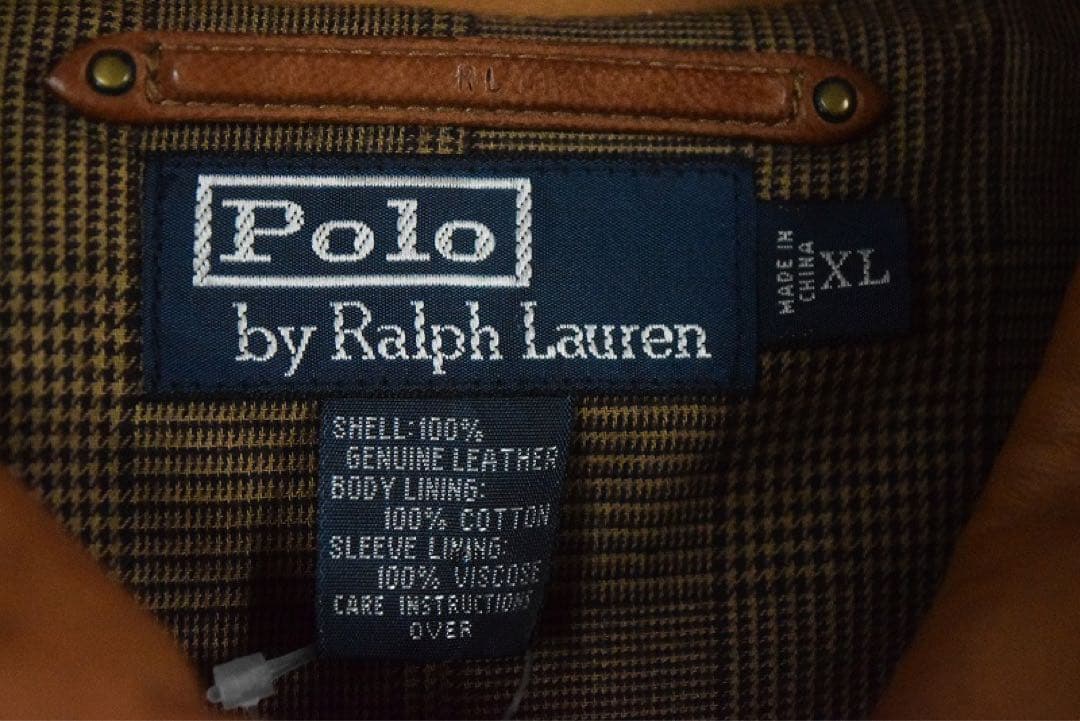 ラルフローレン レザースイングトップ 90s Ralph Lauren
