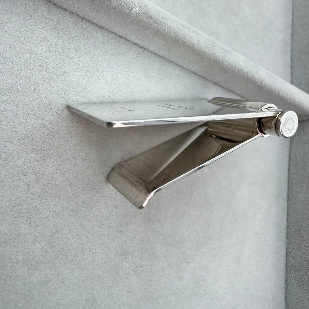 【ヴィンテージ】GUCCI マネークリップ　シルバー925 ロゴ