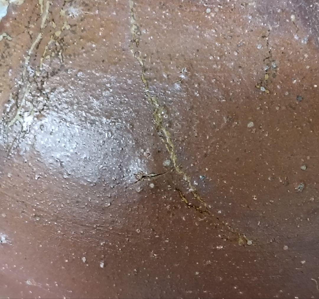 人間国宝　伊勢崎淳作　備前焼　緋襷かぶせ蕪花生　花入