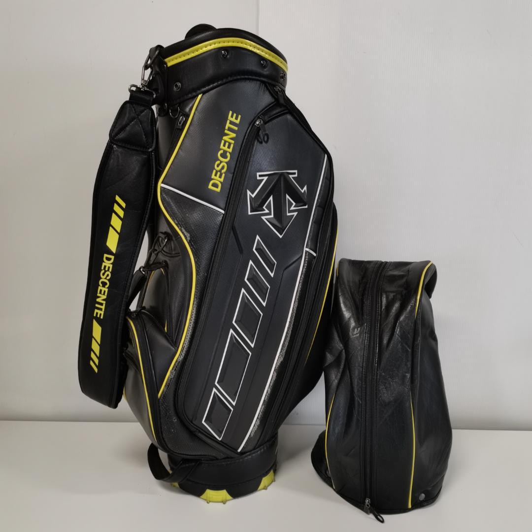 DESCENTE デサント 9.5型 大型 キャディバッグ ゴルフバッグ 黒