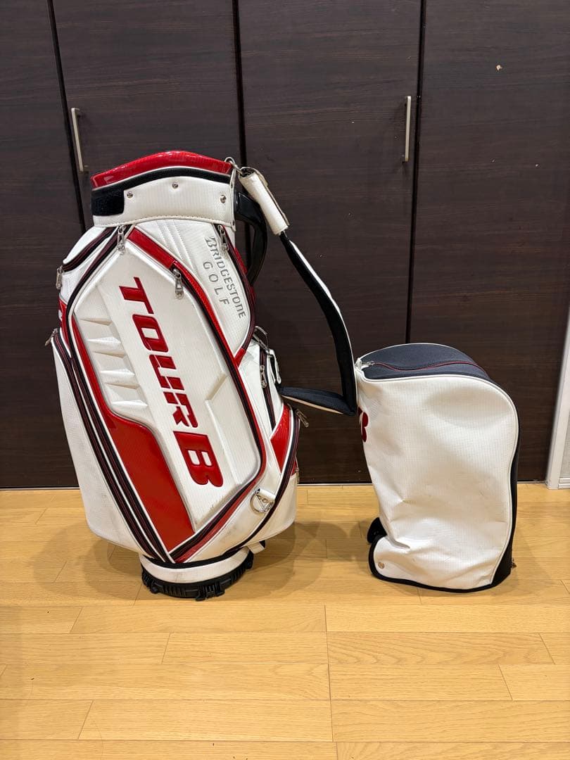 ブリヂストン Tour B キャディバッグ ホワイト・レッド