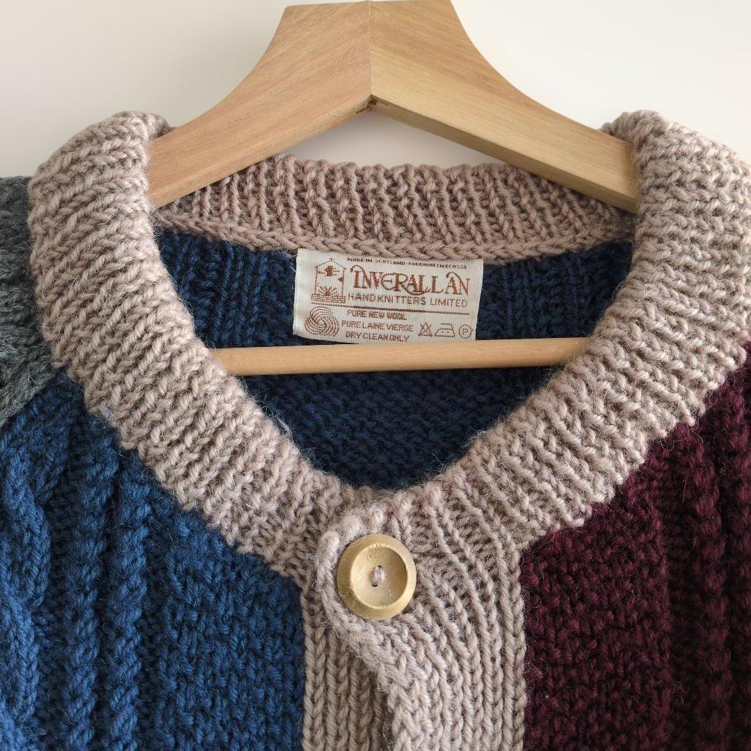 INVERALLAN（インバーアラン）4Aカーディガン　マルチカラー　美品