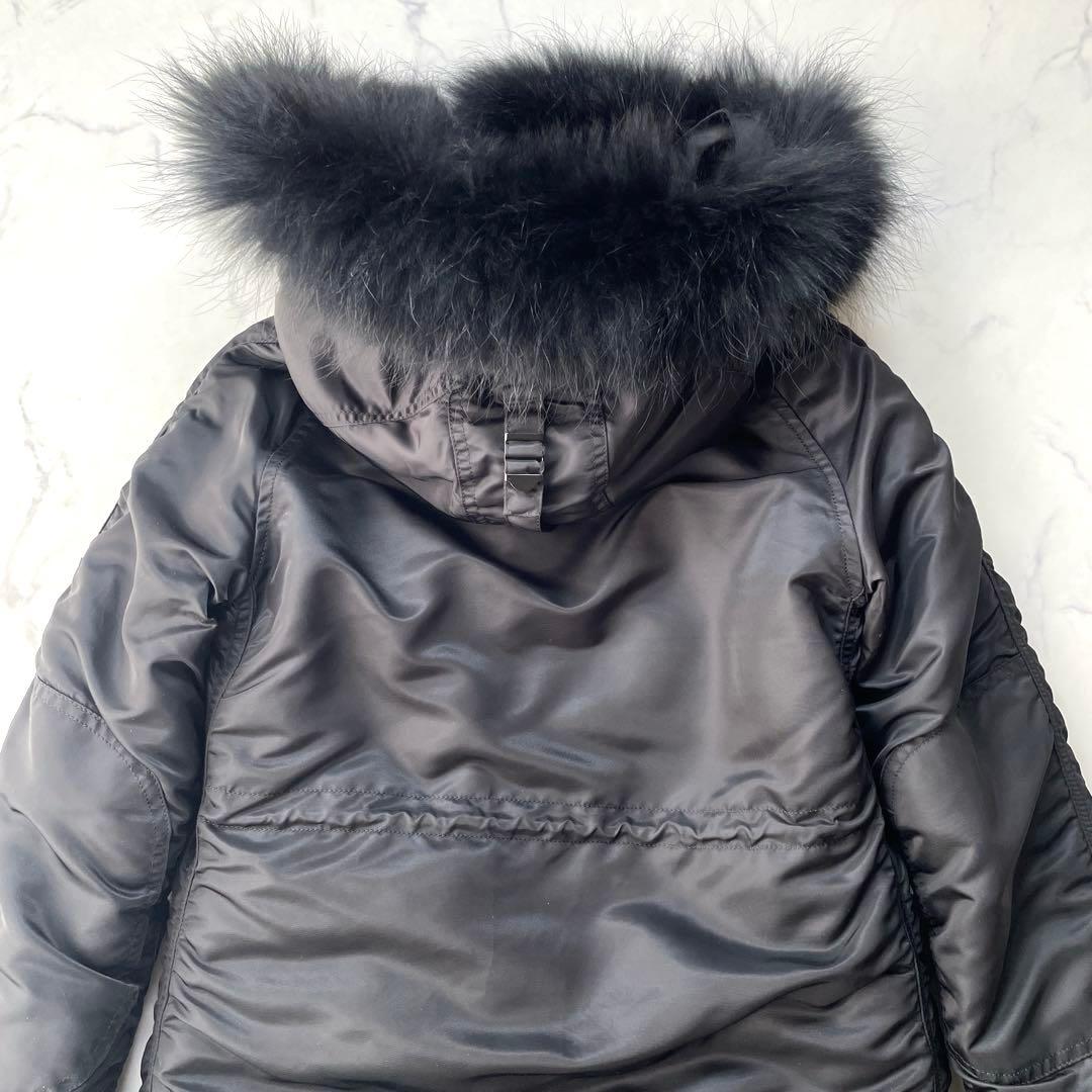 アルファインダストリーズ N-3B ファー ボア ジャケット S ブラック