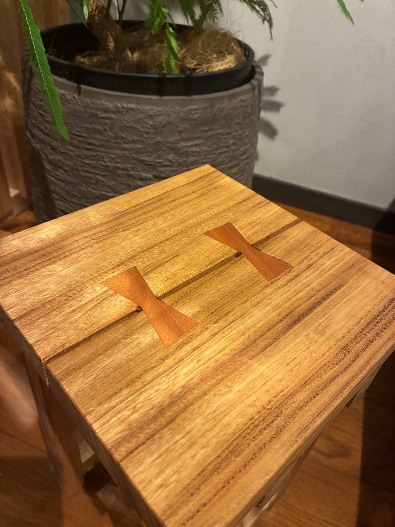 一点物　無垢材スツール