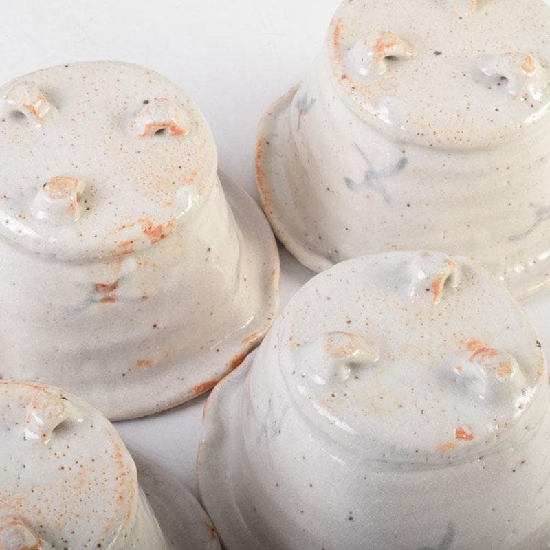 和食器　茶懐石　志野焼　加藤十右衛門　向付　五客　共箱　C　9015