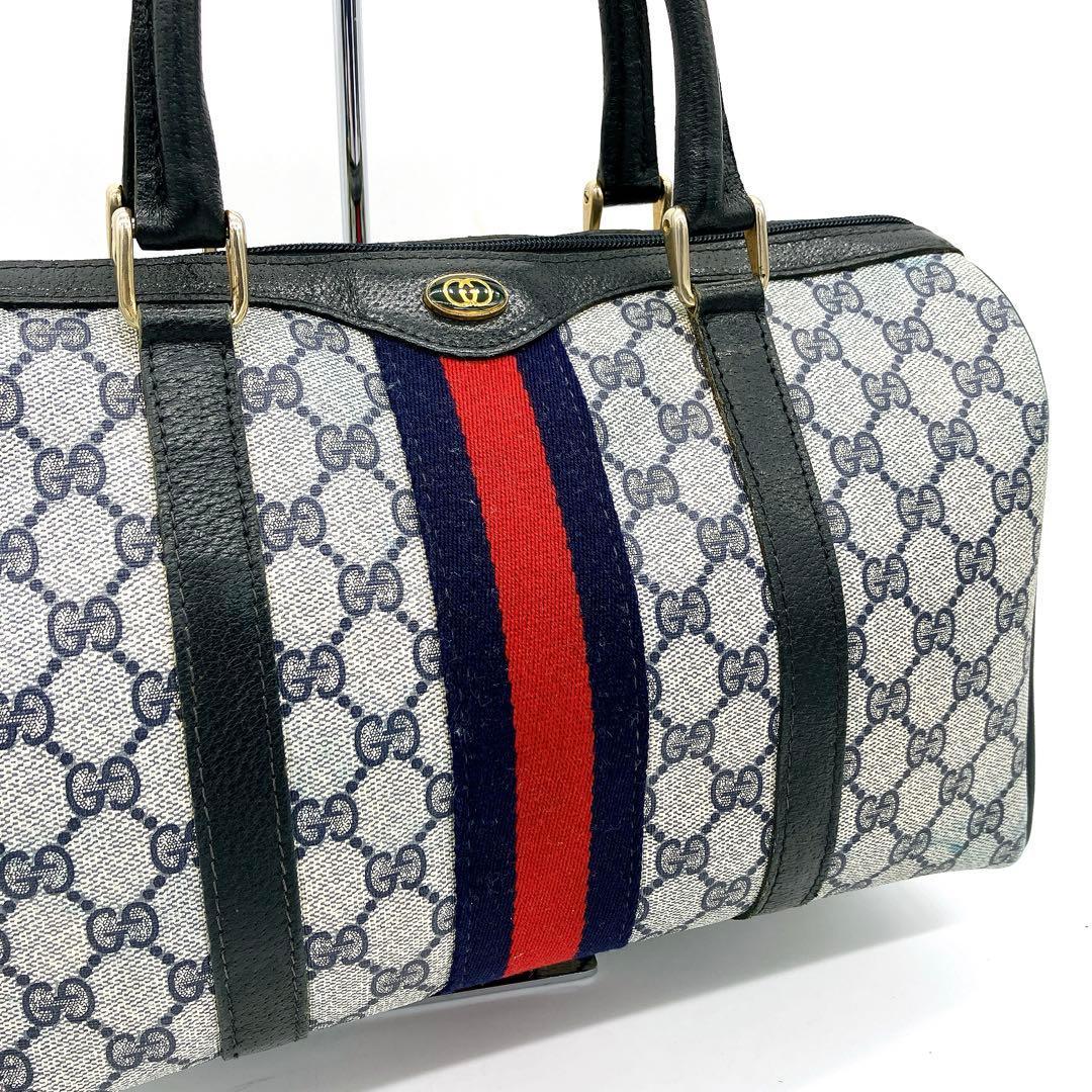 希少カラー【GUCCI】ミニボストンバッグ　GGスプリーム シェリー