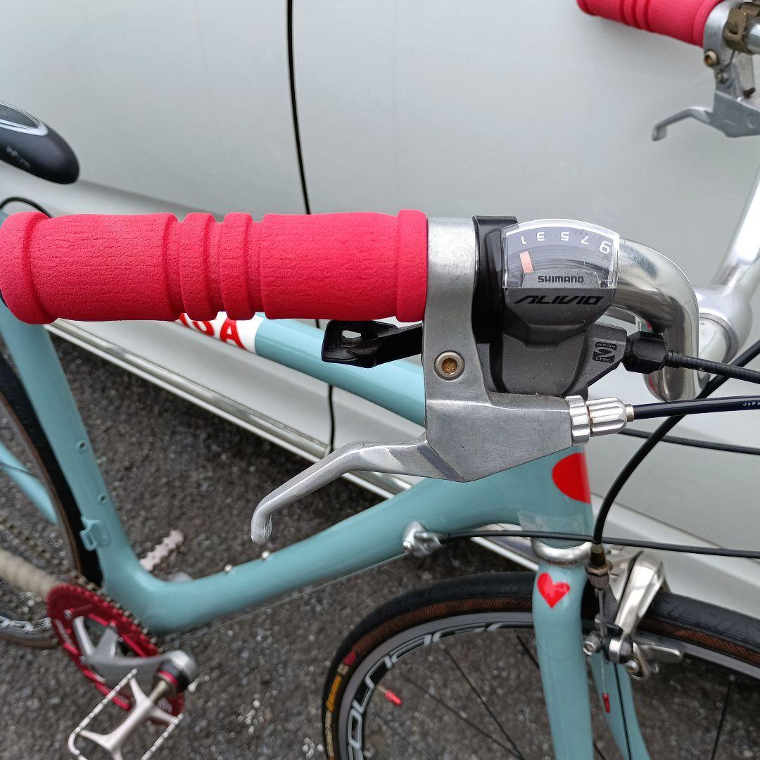 カスタム ロードバイク 水色
