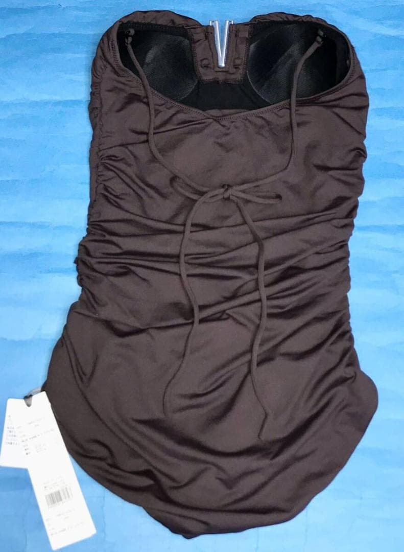 YOSHIKO TOMIOKA for emmi★ワンピース型水着 サイズ１濃茶