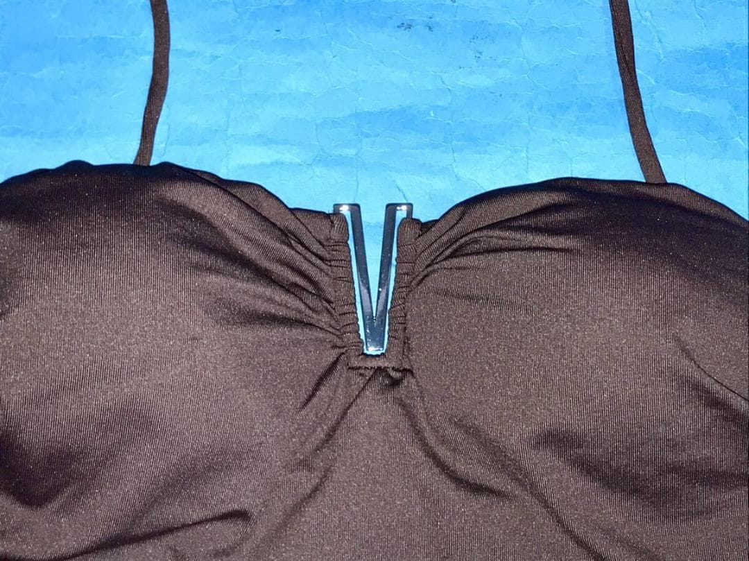 YOSHIKO TOMIOKA for emmi★ワンピース型水着 サイズ１濃茶