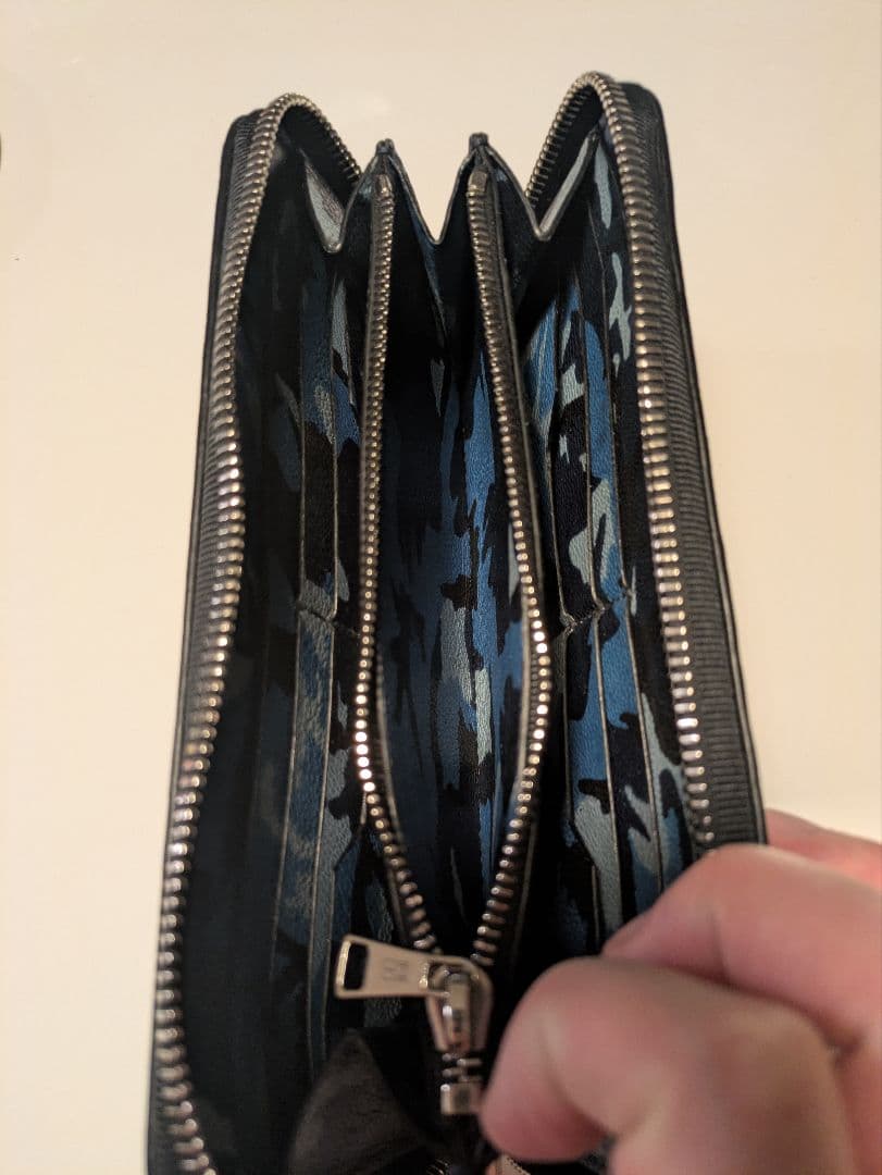 MAISON TAKUYA ロングウォレット長財布カモフラージュブルー迷彩