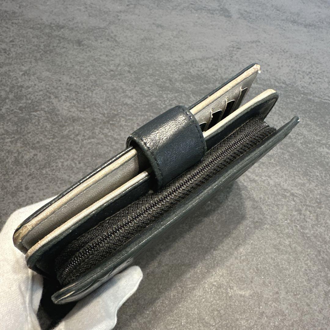 CHANEL 二つ折り財布 ブラック　カメリア