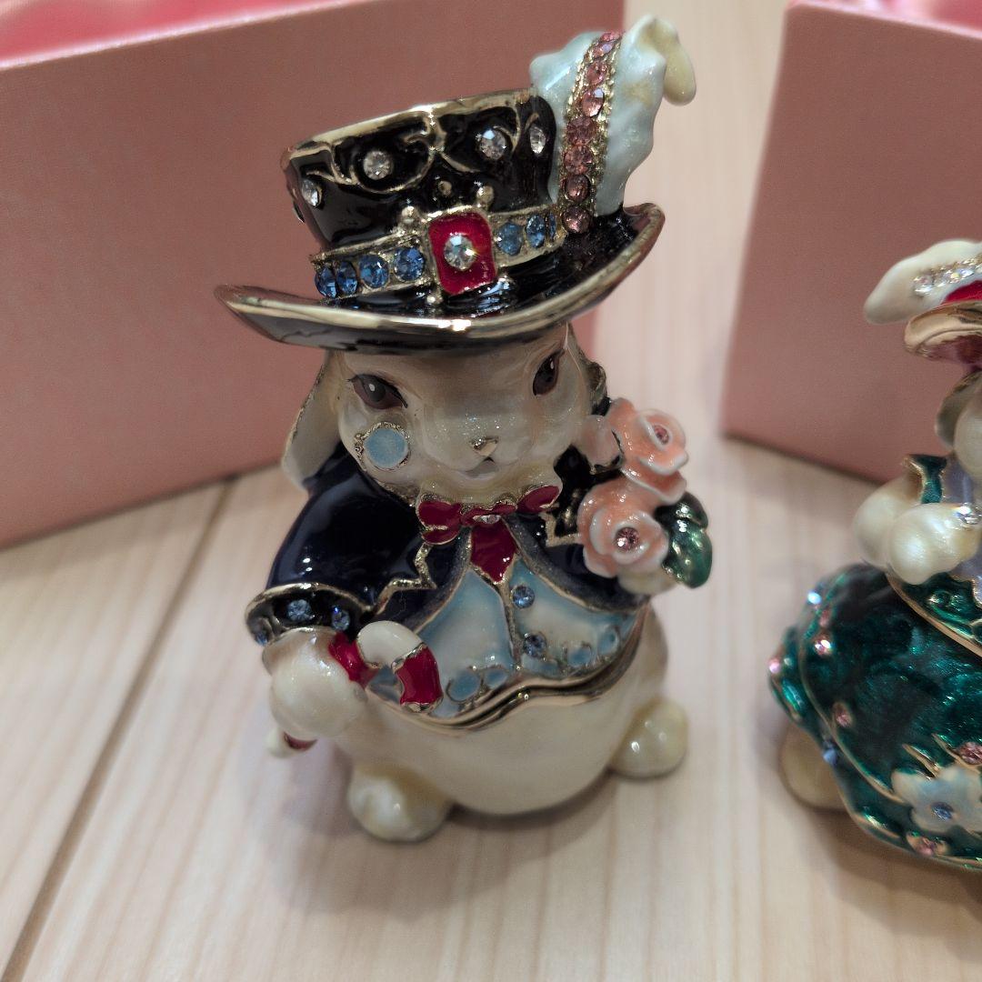 ピィーアース　うさぎ　ジュエリーボックス　うさぎ男爵　うさぎ婦人　小物入れ